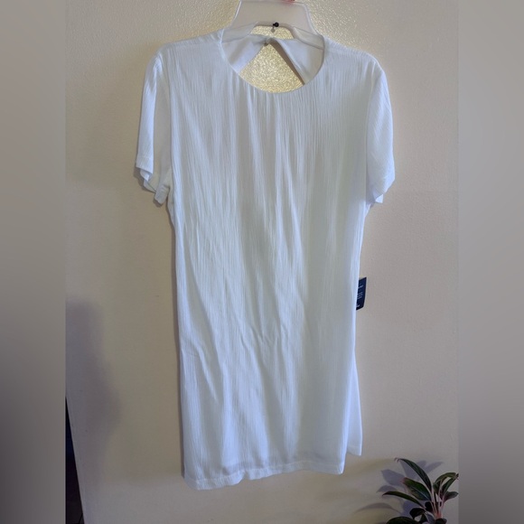 lulus dress small NWT made with love Low Round neck Open Back waistline White - Picture 3 of 16